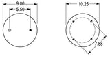 Trailer Air Spring Bag for Hendrickson | Replacement Firestone 9082, 9083 | 2 Pack