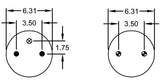 Double Convoluted Air Spring Bag | Replacement Goodyear 2B9-250 Firestone 6943 | 2 Pack
