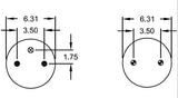 Double Convoluted Air Spring Bag | Replacement Hendrickson S-5270 Firestone 6905 | 2 Pack