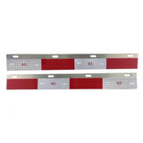 Mud Flap Hanger -  w/ Light Cutouts  - 30" - Chrome