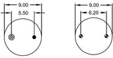 Triple Convoluted Air Spring Bag | Replacement Firestone 8008 Hendrickson S-11637 | 2 Pack