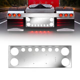 Stainless Steel Rear Center Tail Light Panel for Semi Trucks | Chrome Finish