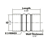 Silicone Blue Hump Hose Pair Charge Air Cooler w Clamps Set