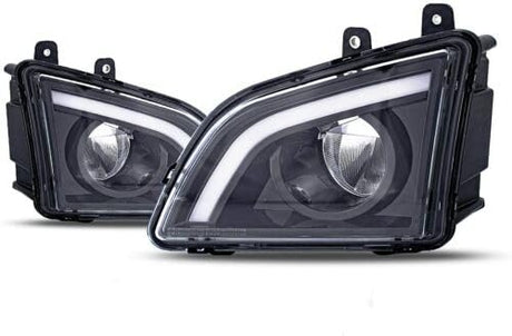 Torque Pair Set of Black Full LED Fog Light Lamp, Driver & Passenger Side Replacement for Volvo VNL Trucks 2018 2019 2020 2021 2022 2023 DOT SAE Approved Aftermarketus Fog Lights