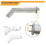 28" Spring Loaded Mud Flap Hanger Set | 45 Degree Angled | Chrome | Pair