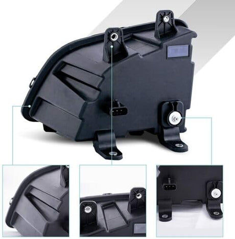 Torque Pair Set of Black Full LED Fog Light Lamp, Driver & Passenger Side Replacement for Volvo VNL Trucks 2018 2019 2020 2021 2022 2023 DOT SAE Approved Aftermarketus Fog Lights