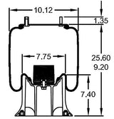 Air Spring Bag for Navistar Trucks | Replacement Firestone 9394 Navistar 1681579C1 | 2 Pack