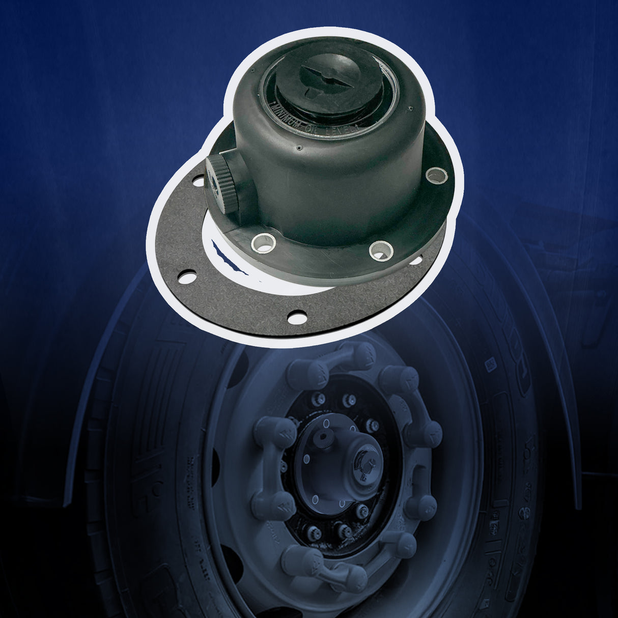 Composite Hub Cap with Plug & Gasket | 6 Hole 4.5 BC | Replaces 343-4024 | 2 Pack