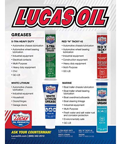 Lucas Oil 10005-30 Red "N" Tacky Multi-Purpose Grease - 14 oz - Case of 30