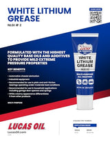 Lucas Oil 10533 White Lithium Grease - 8 oz Squeeze Tube, Pack of 12