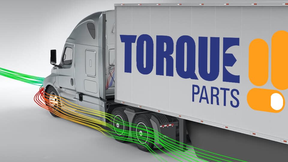 Aerodynamic 22.5" Wheel Covers & Axle Cover Kit for Semi Truck Trailers | Black | 1 Set