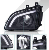 Torque Pair Set of Black Full LED Fog Light Lamp, Driver & Passenger Side Replacement for Volvo VNL Trucks 2018 2019 2020 2021 2022 2023 DOT SAE Approved Aftermarketus Fog Lights