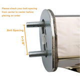 28" Spring Loaded Mud Flap Hanger Set | 45 Degree Angled | Chrome | Pair