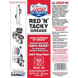 Lucas Oil 10005-30 Red "N" Tacky Multi-Purpose Grease - 14 oz - Case of 10
