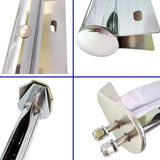 28" Spring Loaded Mud Flap Hanger Set | 45 Degree Angled | Chrome | Pair