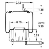 Air Spring Bag for Semi Trucks | Replacement Firestone 9865 Hendrickson 670432 Automann AB1DF23K