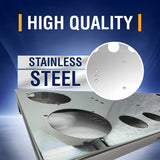 Stainless Steel Rear Center Tail Light Panel for Semi Trucks | Chrome Finish