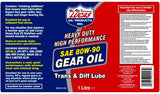 Lucas 80W-90 Heavy Duty Gear Oil 1 Gallon - Hypoid Gear Lube - 4 Pack
