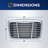 Grille for 2008-2017 Freightliner Cascadia | Replacement Freightliner A17-15624-002 | with Bug Screen | Chrome