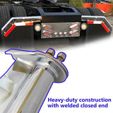 28" Spring Loaded Mud Flap Hanger Set | 45 Degree Angled | Chrome | Pair