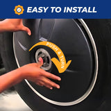 Aerodynamic 22.5" Wheel Covers & Axle Cover Kit for Semi Truck Trailers | Black | 1 Set