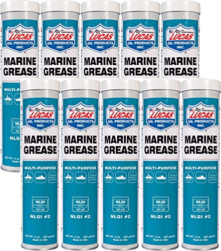 Lucas Oil Marine Grease 10320 | 14 Oz High-Performance Multi-Purpose Grease - 10 Pack