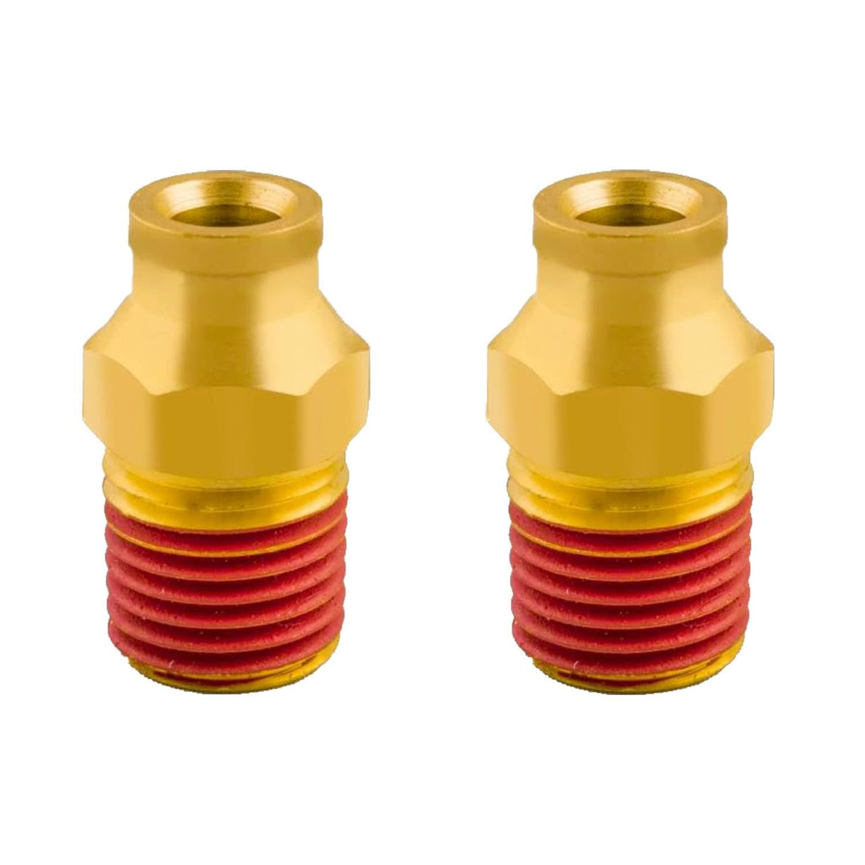 Push in To Connect Brass Air Male Fitting Straight | 2 Pack