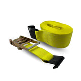 Tie-Down Ratchet Straps 4"x 30 Ft for Flatbed Trailer | Heavy Duty Ratchet Straps | Breaking Strength 16,200 lbs