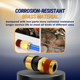 3/8" NPT Rubber Air Line Air Hose End Quick Repair Swivel Kit for Truck and Trailers | 10 Pieces