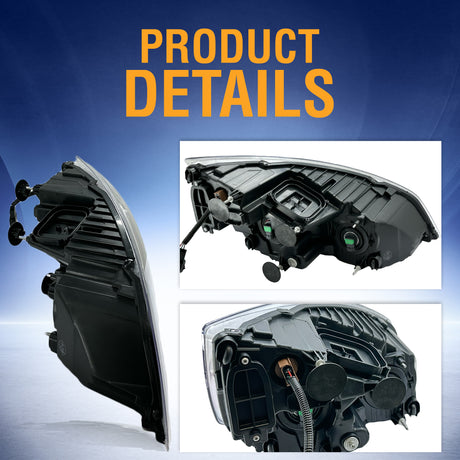Halogen Headlight for 2018-2024 Freightliner Cascadia | Replacement Freightliner A6601405002 | Left