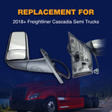 Door Side Mirror for 2018-2024 Freightliner Cascadia | Replacement A22-73907-006 A2273907007 | Heated | Pair