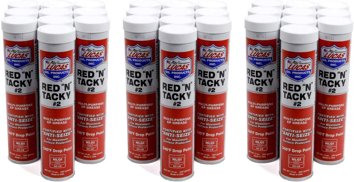 Lucas Oil 10005-30 Red "N" Tacky Multi-Purpose Grease - 14 oz - Case of 30