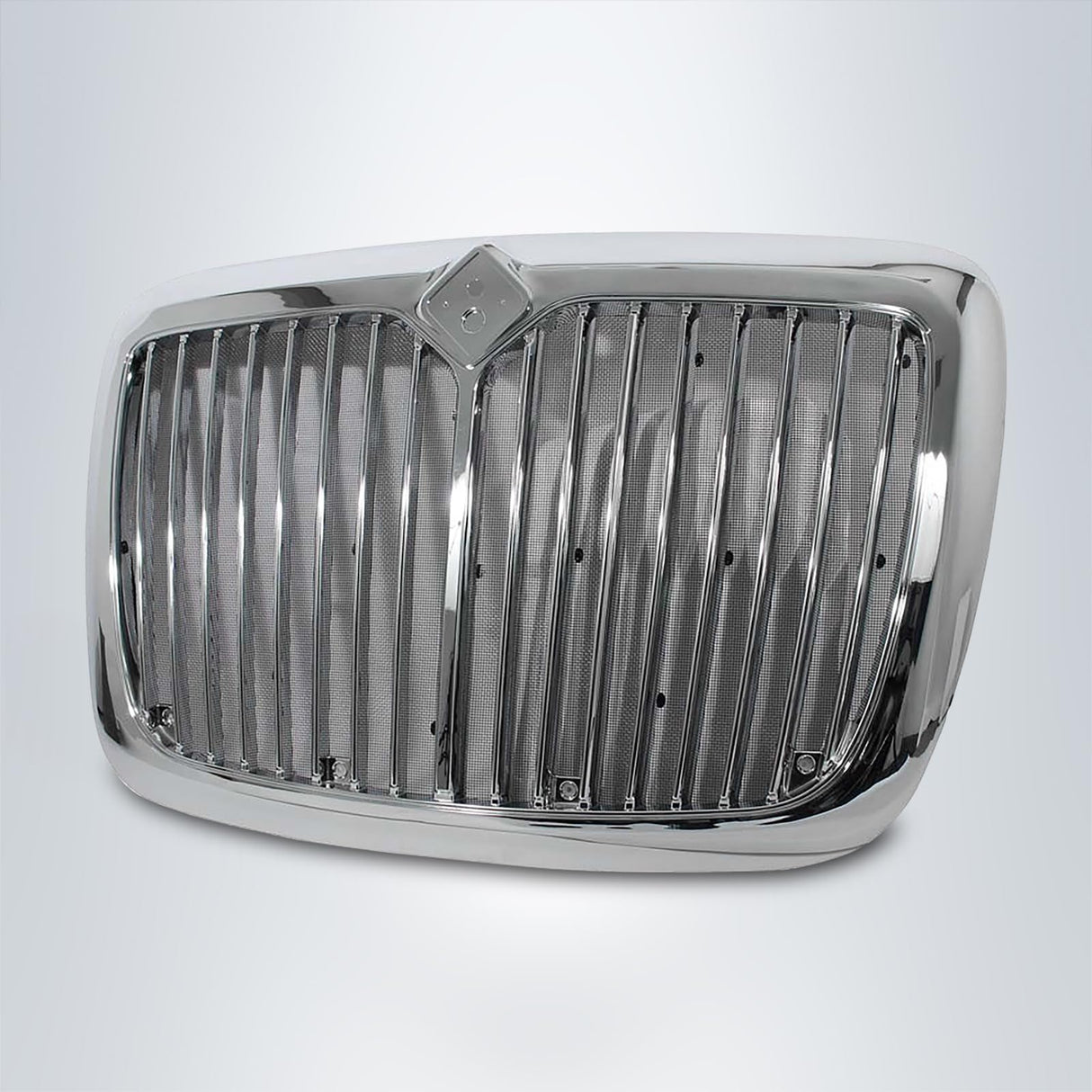 Grille for 2008-2018 International Prostar | Replacement International 3612816C93 | with Bug Screen | Chrome
