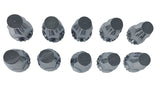 33mm Push-on Plastic Lug Nut Covers for Semi Trucks Trailers | Chrome | 10 Pcs