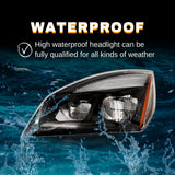 Halogen Headlight for 2018-2024 Freightliner Cascadia | Replacement Freightliner A6601405003 A6601405002 | Pair