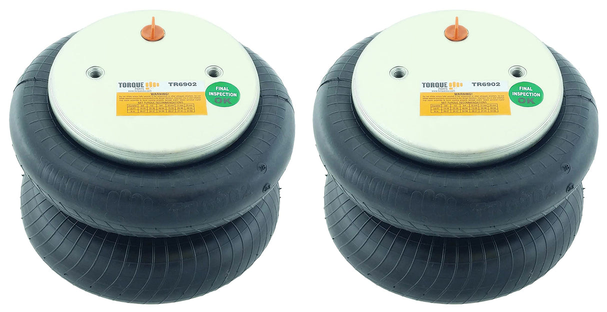 Double Convoluted Air Spring Bag (Replaces Firestone 6902, Hendrickson 2630) - 2 Pack