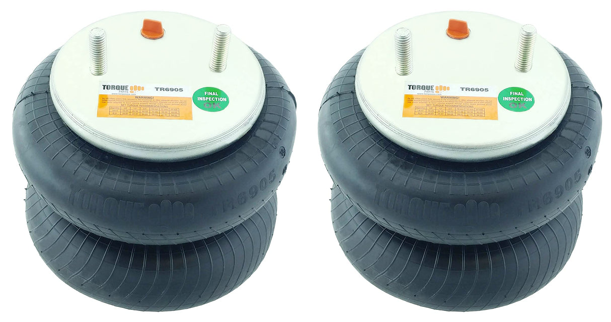 Double Convoluted Air Spring Bag | Replacement Hendrickson S-5270 Firestone 6905 | 2 Pack