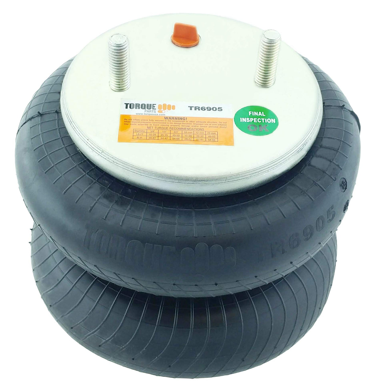 Double Convoluted Air Spring Bag | Replacement Hendrickson S-5270 Firestone 6905 | 2 Pack