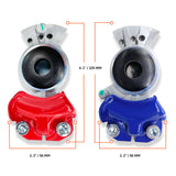 Emergency & Standard Service Gladhands - Aluminum, Color-Coded - 10 Pcs