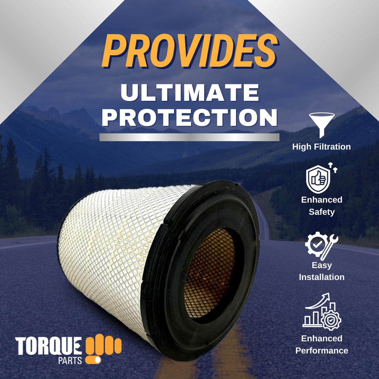 Engine Air Filter for Freightliner Columbia | Replacement Baldwin RS3518 Fram CA7140 Napa 6556 Aftermarketus Air Filters