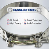 Silicone CAC Charge Air Cooler Hump Hose Boot Set | T-Bolt Spring Loaded Clamps | 2 Pack