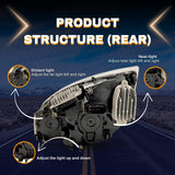 Halogen Headlight for 2018-2024 Freightliner Cascadia | Replacement Freightliner A6601405003 A6601405002 | Pair