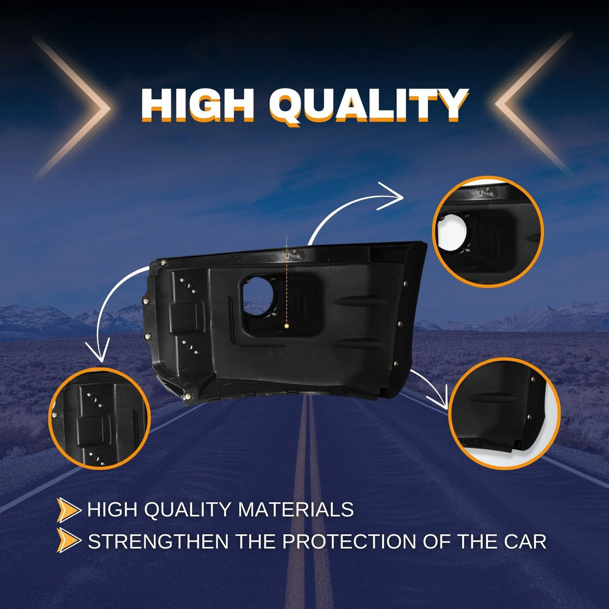 Side Corner Bumper (with Fog Light Hole) for 2013 - 2022 Peterbilt 579 | Right