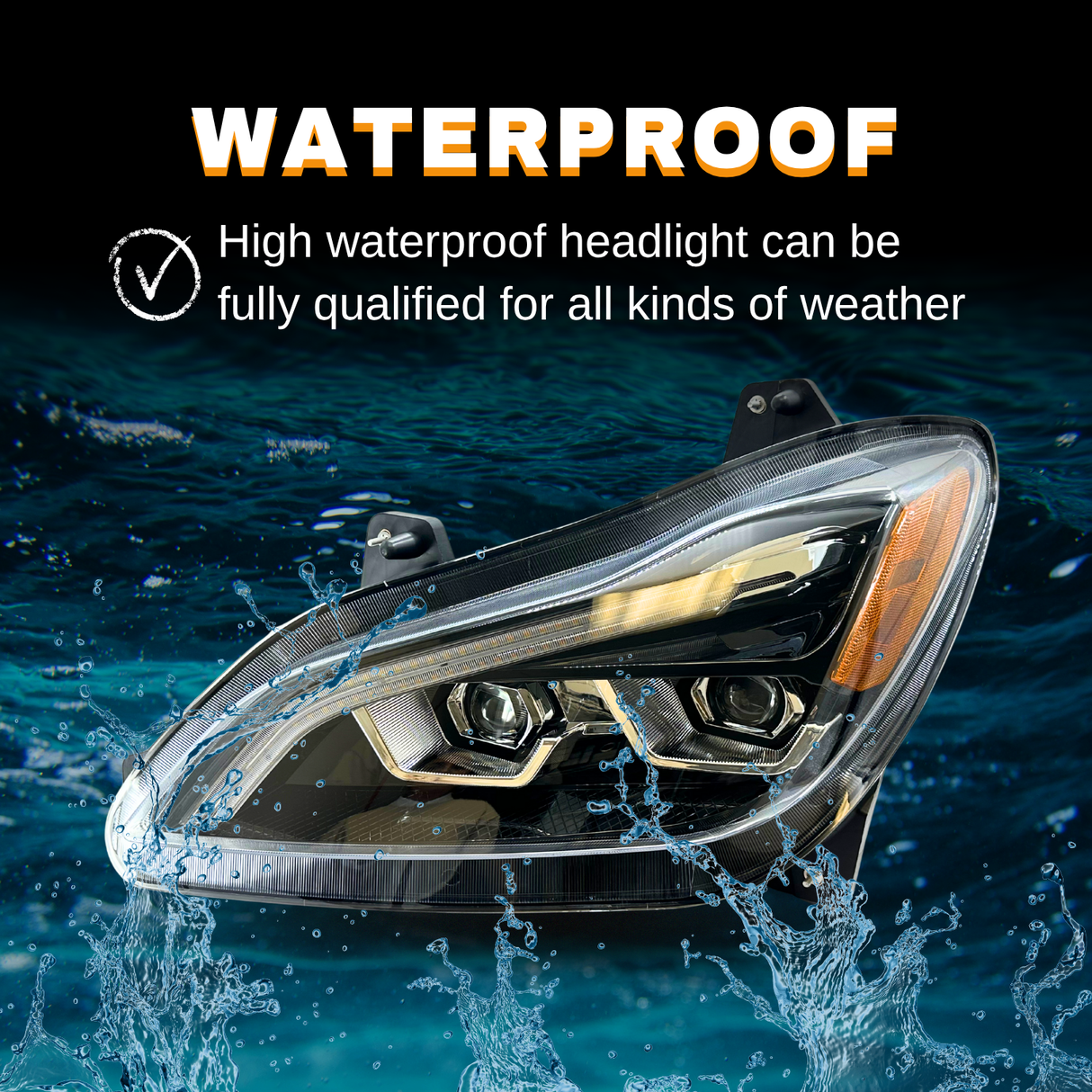 LED Headlight for 2022-2025 Kenworth T680 | Replacement Kenworth P54-6157-100 | Left