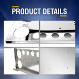 Stainless Steel Rear Center Tail Light Panel for Semi Trucks | Chrome Finish