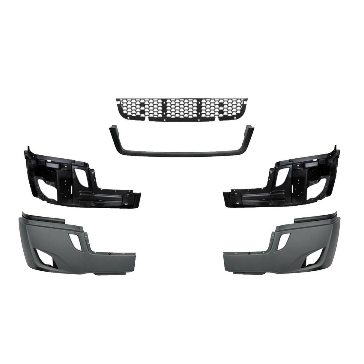 Bumper Replacement Set with Bumper Grille for 2018-2024 Freightliner Cascadia Semi Trucks