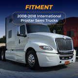 Grille for 2008-2018 International Prostar | Replacement International 3612816C93 | with Bug Screen | Chrome