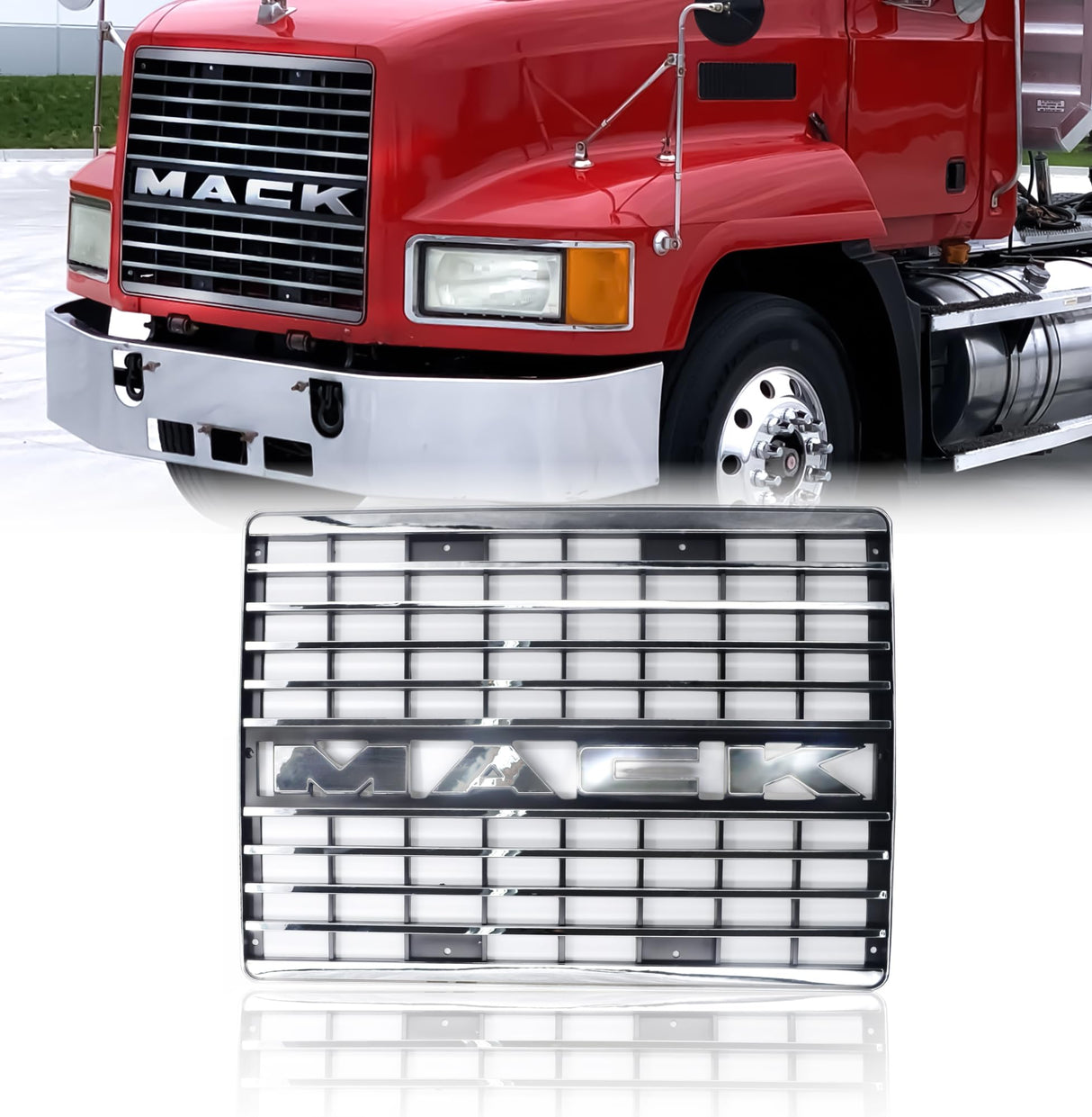 Chrome Grille for 1993-2003 Mack CH CHN CH | Replaces 6MF56M2 6MF561M2
