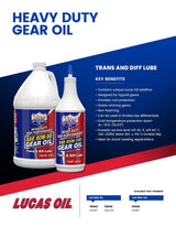 Lucas 80W-90 Heavy Duty Gear Oil 1 Gallon - Hypoid Gear Lube - 4 Pack