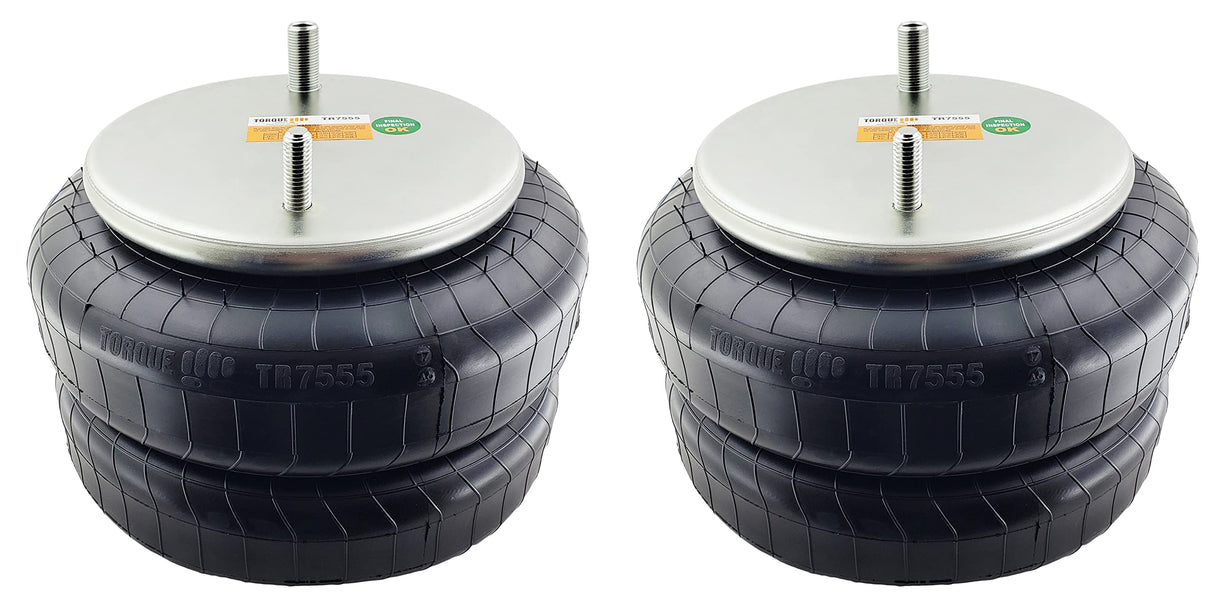 Double Convoluted Air Spring Bag | Replacement Firestone 7555 Triangle AS-4480 | 2 Pack